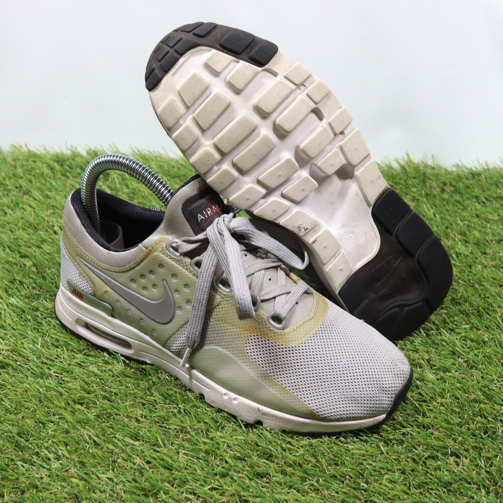 Nike Air Max Zero QS Womens 6.5 Metallic Silver Bullet Running Shoes 863700-002